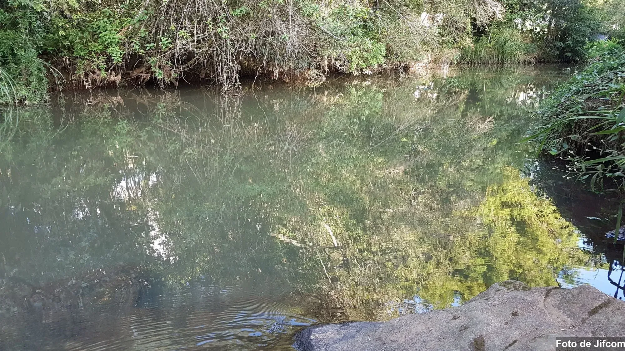 Lagoa acima da cachoeira.