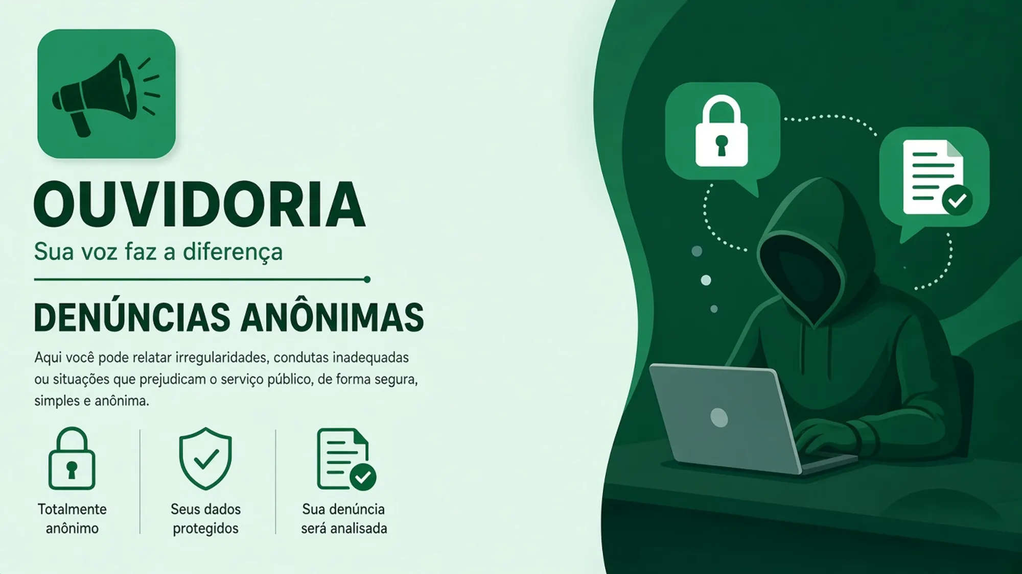 Ilustração ouvidoria anônima.